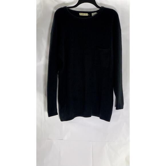 TSE Women's Black Crewneck Knit Pure Cashmere Pullover Sweater SZ M
